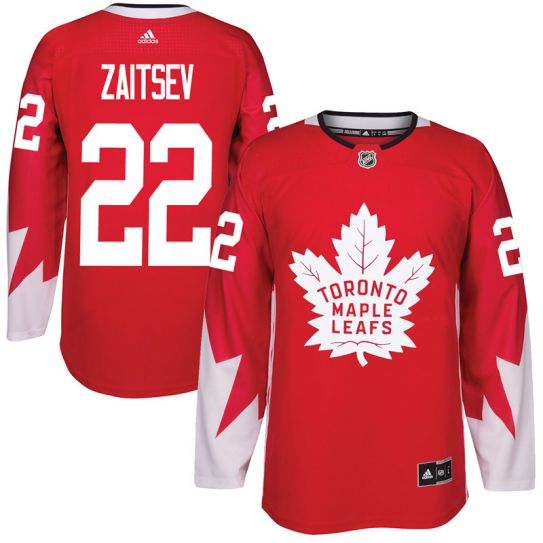 2017 NHL Toronto Maple Leafs Men #22 Nikita Zaitsev red jersey